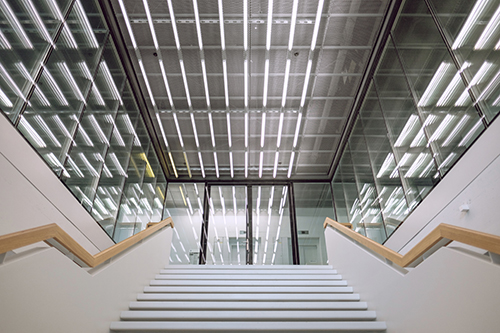 Image of a hallway with stairs