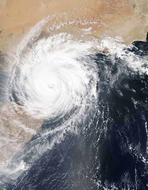 Image of a huricanne from space